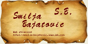 Smilja Bajatović vizit kartica